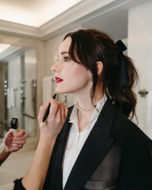 Rachel Brosnahan Instagram - Merci to the lovely team from @marieclairemag for getting ready with me for the @dior show in Paris! Repping la tour Eiffel by day and Friday the 13th by night. Congratulations to @mariagraziachiuri on another gorgeous show.