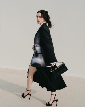 Rachel Brosnahan Instagram - Merci to the lovely team from @marieclairemag for getting ready with me for the @dior show in Paris! Repping la tour Eiffel by day and Friday the 13th by night. Congratulations to @mariagraziachiuri on another gorgeous show.