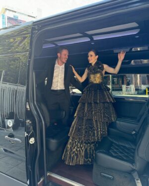 Rachel Brosnahan Instagram - We said our final goodbye to @maiseltv at the @sagawards the last night. We missed the rest of our family but I’m grateful to have gotten to close it out with SMONK (formerly known as SMIDGE) and my real life little bro. Can confirm that @alexborstein tits are still up. Thanks you all and goodnight. ✨