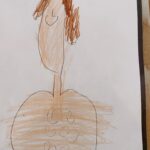 Rachel Hollis Instagram – My 6 year old daughter drew this picture of me. 

I have 6 hearts? 
Or a 6-pack? 
Or 6 boobies? 

Whatever’s happening on my chest— I don’t have arms or legs but I DO have an a-symmetrical haircut. 

Yes of COURSE it’s been laminated for safe keeping.