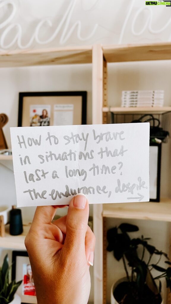 Rachel Hollis Instagram - Ask Rach: “How to stay brave in situations that last a long time?”