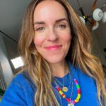 Rachel Hollis Instagram - keep seeing these cool, trendy beaded necklaces everywhere. not sure that this yarn creation from Mothers Day 3 years ago is the same—but I know the designer and she’s really going place 🥰
