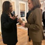 Rachel Lindsay Instagram - Thank you for a wonderful evening full of insightful conversations @vp @kamalaharris. It was an honor and looking forward to what comes next 🖤