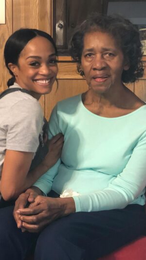 Rachel Lindsay Instagram - Grandmommy…no words can capture what I feel and what you mean to me. I’ll just say thank you. I’ll love you always and miss you forever 🖤