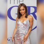 Rachel Lindsay Instagram - It was such an honor being the social media ambassador and presenter for #TheGracies for the second year in a row. ❤️ I left the evening feeling so empowered to share a space with such inspiring and trail-blazing women! Thank you @allwomeninmedia for having me and congratulations to all of the winners and honorees of the night! ⭐️ Dress: @halston Shoes: @stuartweitzman Styled by: @styledbyjuliekozak Hair: @ken_kandy MUA: @christinabarras