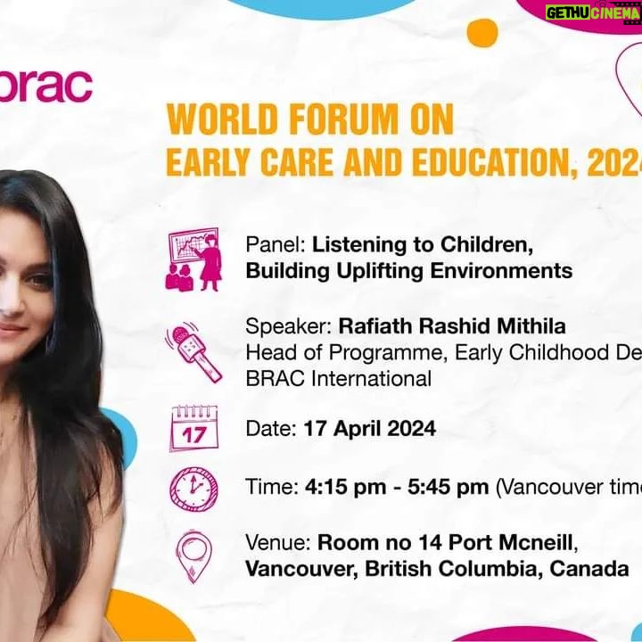 Rafiath Rashid Mithila Instagram - 🌎 Join @bracworld at the World Forum on Early Care and Education in Vancouver! Don't miss our breakout session 'Listening to Children, Building Uplifting Environments', where we'll be diving deep into play-based pedagogy, gender inclusivity in caregivers, and creating spaces that truly empower children. Register now at https://worldforumfoundation.org/vancouver-event/ #WorldForumOnECE2024 #BRAC #earlychildhooddevelopment