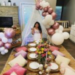 Raini Rodriguez Instagram - Surprised my nieces and nephews with the most magical living room quarantine picnic✨✨ Thank you @fancypicnics for making this happen! 💕 • • • 🎈: @poshpopballoons 🌺: @bloom_and_box