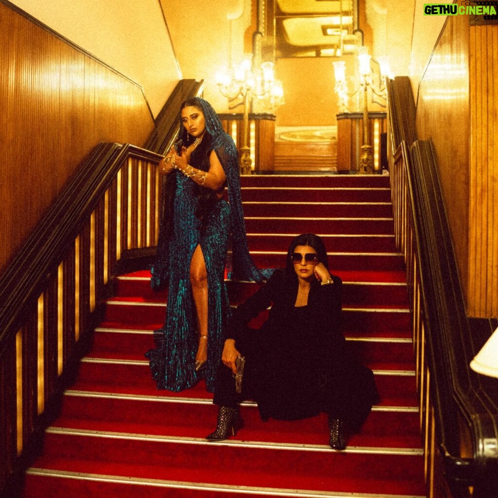 Raja Kumari Instagram - Sharing the screen with the Sherni herself @sushmitasen47 was an unforgettable experience. I’ve never met someone that made me feel so powerful! What a Don! GOALS FR! Thank you @disneyplushotstar for trusting me and my team to create this anthem for Shernis everywhere 🐅 AARYA SEASON 3 OUT NOW! 📸 @thesikhboy