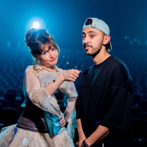 Rasha Rizk Instagram - مع الممثل الشاب @fahed_103 
اليوم الخامس لمسرحية #نوستالجيا 🎭
ما تنسوا تحضروا وتسترجعوا ذكرياتكن الجميلة معنا💗