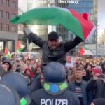 Rasha Rizk Instagram - what’s the approach of the Berlin police in managing situations involving the suppression of freedoms and demonstrators advocating for the Palestinian cause raises significant questions about the upholding of freedom of expression and the protection of individual liberties. . . . . . . . . . . . . . . #free #freedom #berlin #israel #palestine #human #war #marketing #instagram #share