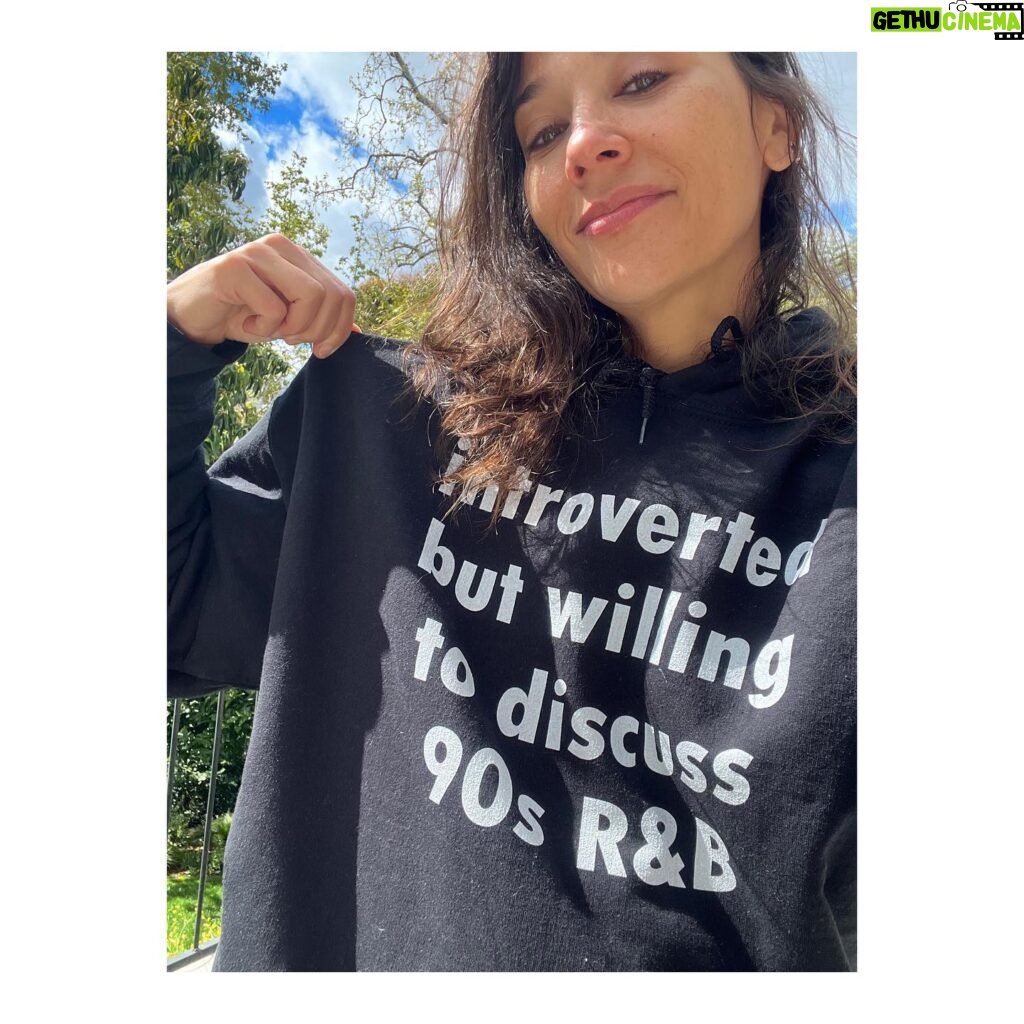 Rashida Jones Instagram - When you feel deeply seen by your friend on your birthday. Thank you Amy P for nailing it w this sweatshirt!