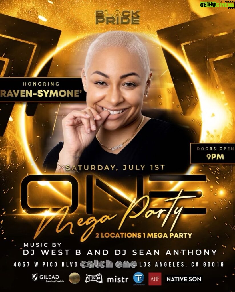 Raven-Symoné Instagram - Thank for this honor, excited to celebrate and turn up this weekend! Xx @lablackpride @mrbrandonanthony
