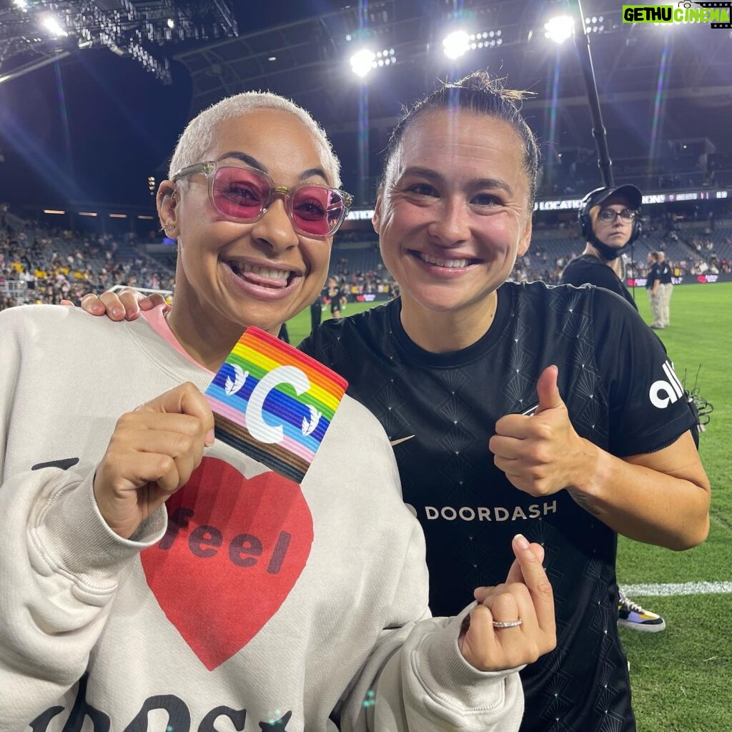 Raven-Symoné Instagram - Yesterday was BOMB! Thanks @lilly for inviting myself and @mirandamaday to an @weareangelcity game, field side ballin! Epic day! @audrie_segura and @franciaraisa what a group! Let’s do it again!! Xoxo