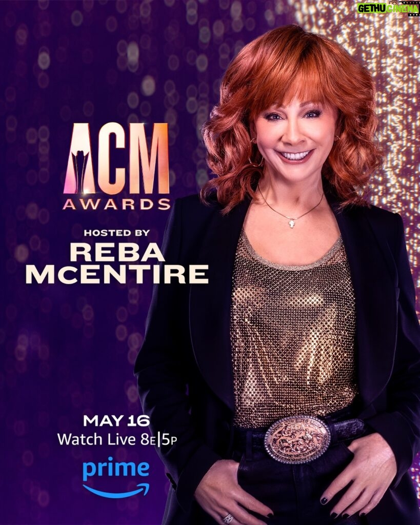 Reba McEntire Instagram - Oh hey @ACMawards, have you missed me? I can’t wait to host this year’s Academy of Country Music Awards - LIVE Thursday, May 16 at 8e | 5p on @PrimeVideo 🤠 I’ll also be performing brand new music during the show! 🎶 #RebaACM #ACMawards
