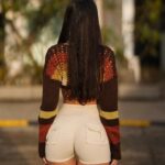 Rebecca Chen Instagram - @FashionNova 🤎which pic is your fave? 🔍 So Groovy Crochet Bolero Sweater - Brown
