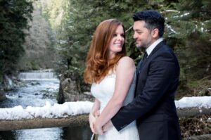 Rebecca Mader Instagram - We are thrilled to announce that on the 23rd of November Marc and I became Husband and Wife! We're Married! @marckayne 💚❄️️