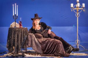 Rebecca Mader Instagram - Lounging here like, is it Sunday yet? #wickedalwayswins 💚🎼 #onceuponamusical #zelena #mypretties Photo Credit: @vfxsup