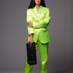 Reem Samy Instagram - Keep calm and love neon colors 🌈 Styled by @musaed.d Full look @maxmara @alyasra Hair & make up @mosh.artist1 Photoghrapher @leo_graphy90