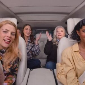 Renée Elise Goldsberry Instagram - Found out I was nominated for @CriticsChoice while I was in a car with my girls! It was better than a trophy. #CarpoolKaraoke
Best road trip ever! 

Watch my girls from #Girls5Eva on #CarpoolKaraoke streaming now on @AppleTV !

Hair @takishahair 
Makeup @billieegene 
Stylist @sarahslutsky 

——— 
@sarabareilles @pellpix @busyphilipps