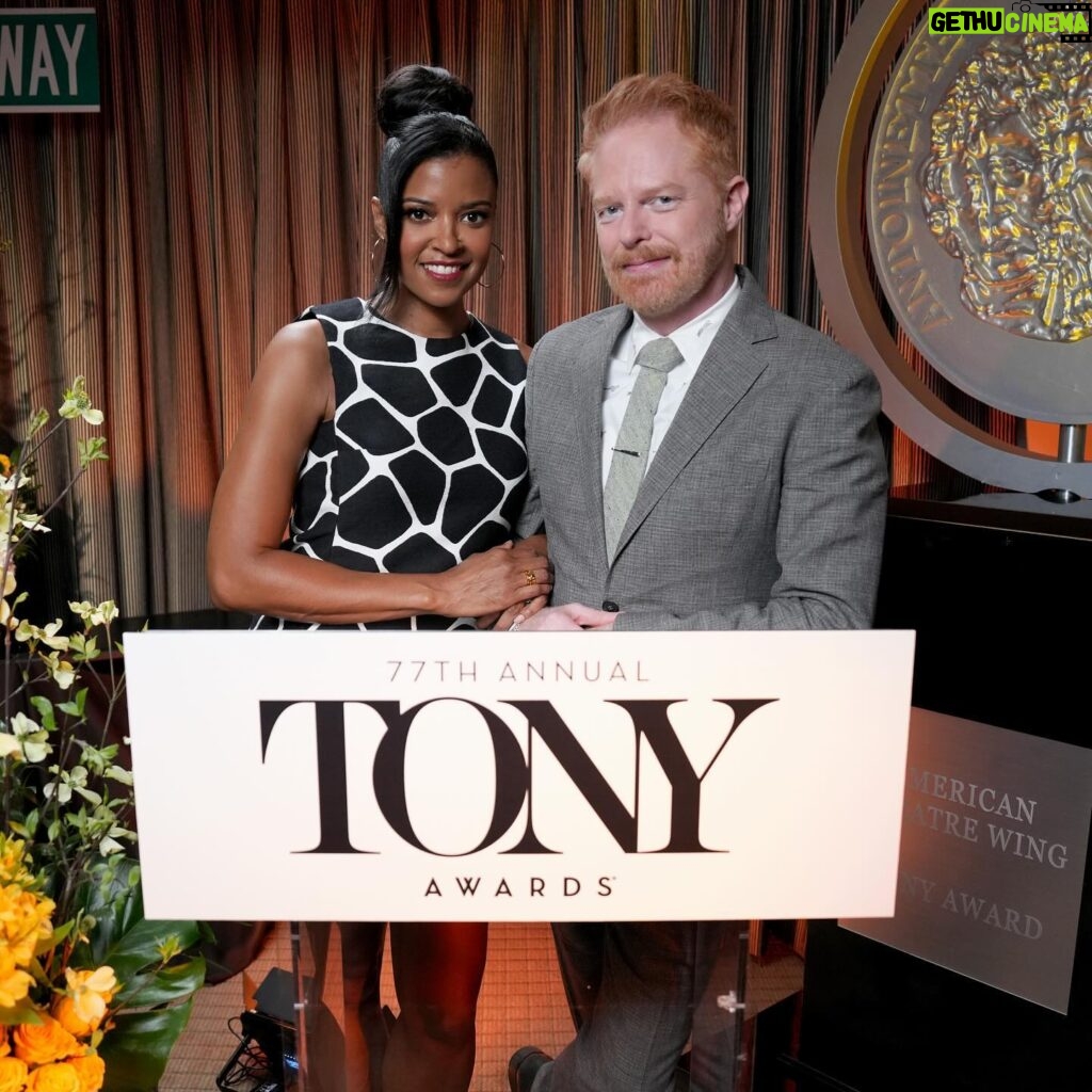 Renée Elise Goldsberry Instagram - Kicked off @thetonyawards season with my friend #jessietylerferguson this morning! It was an absolute honor sharing the names of the 2024 nominees! Congratulations to every single artist that was eligible this season. I know how it feels to have my name called. And I know how it feels to be missed. The beauty is we show back up to work either way… Nom or not, we love on each other, and then we slay! Break legs tonight, Fam! May every part of the journey bring you closer to each other… #Broadway #tonynominations2024 @cbsmornings Glam super 🌟 team! Thx for showing up with me at 3:30am! You nailed it! Makeup @billieegene Hair @takishahair Stylist @sarahslutsky 👗: @michaelkors 👠: @paulandrew 👛: #michaelkors 💎: @_jennybird @netflix Photo Credit @jennyandersonphoto