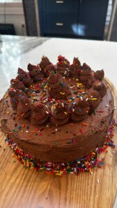 Renee Paquette Instagram - It was too cold to do the gardening I wanted to do today. So I asked my almost 3 year old what she wanted to do. Then proceeded to google: best chocolate cake ever. 💩 💩 💩