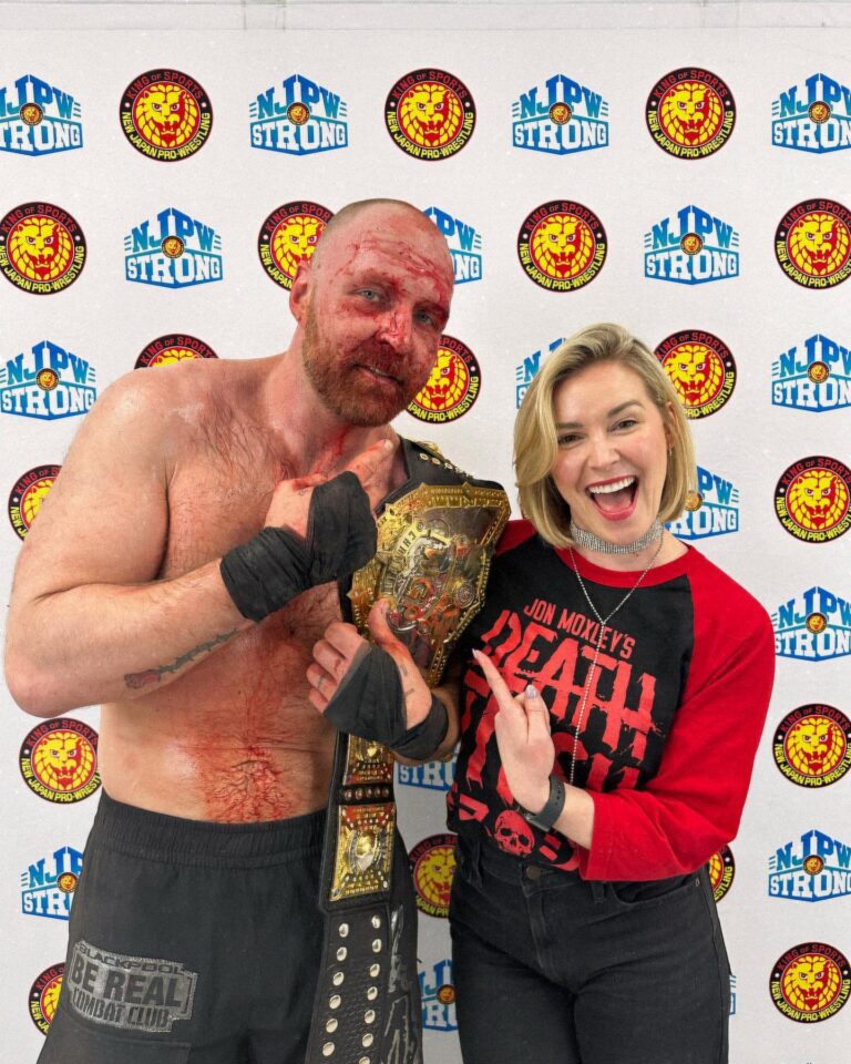 Renee Paquette Instagram - The NEW IWGP World Heavyweight Champ!!!!! History maker. Proud wife moment ❤️👊🏼 @jonmoxley @njpw_global