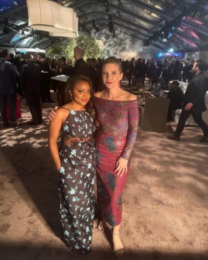 Rhea Seehorn Instagram - Had such a blast this weekend at the BAFTA Tea Party, MPTF Evening Before Event, and the AMC Awards Brunch. Now off to the Emmys!

Hair: @matthewstylist 
Makeup: @kmannmakeup 
Styling: @highheelprncess 
All dresses: @markarian_nyc