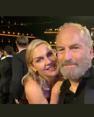 Rhea Seehorn Instagram - The #BCS Family had so much (sweaty) fun taking that #Emmy yellow carpet by (sweaty) storm!!! 
Thank you to the @televisionacad for all our @bettercallsaulamc nominations & congrats to the award winners!!!
I love, love, loved my @georgeschakraofficial dress, beautiful gold (comfortable) heels by @sarahflint_nyc , otherworldly jewelry by @lorraineschwartz , and a super cool modern take on old Hollywood glamour hair & makeup by @matthewstylist & @kayleenmcadams . 
Thank you @highheelprncess for the impeccable styling & @whatsupbabyruth @kendallhein & @viewpoint & @amc_tv for an incredible couple of months/years leading me here! 
xxoo