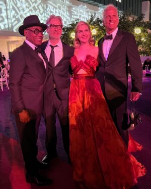 Rhea Seehorn Instagram - The #BCS Family had so much (sweaty) fun taking that #Emmy yellow carpet by (sweaty) storm!!! 
Thank you to the @televisionacad for all our @bettercallsaulamc nominations & congrats to the award winners!!!
I love, love, loved my @georgeschakraofficial dress, beautiful gold (comfortable) heels by @sarahflint_nyc , otherworldly jewelry by @lorraineschwartz , and a super cool modern take on old Hollywood glamour hair & makeup by @matthewstylist & @kayleenmcadams . 
Thank you @highheelprncess for the impeccable styling & @whatsupbabyruth @kendallhein & @viewpoint & @amc_tv for an incredible couple of months/years leading me here! 
xxoo