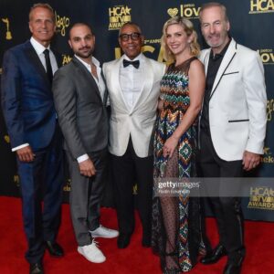Rhea Seehorn Instagram - What a night!!!
Thank you to the @hollywoodcriticsassociation for a beautiful evening & all the #BCS love!
#BestDrama @bettercallsaulamc 
#BestLeadActor @therealbobodenkirk 
#BestSupportingActor @thegiancarloesposito 
#bestsupportingactress ME!!!!
xoxoxo