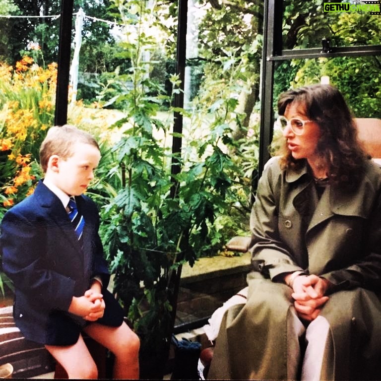 Richard Madden Instagram - #TBT to my first day of school. Equal measures of worry and attitude, not much changed since... Love you mum - STYLE! #fashionweek . . . (I’m wearing shorts I didn’t forget my trousers 😂)