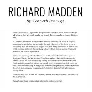 Richard Madden Instagram - Honoured to be part of the @time 100 most influential people of the year. #time100