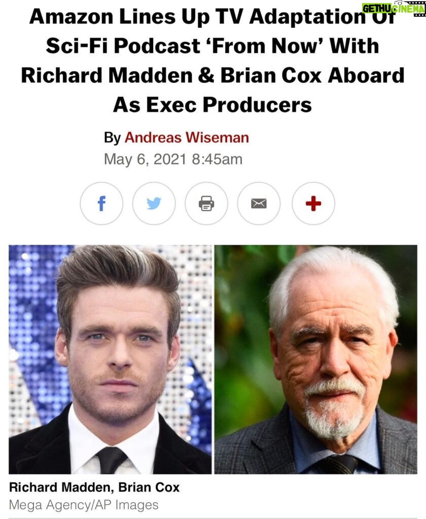 Richard Madden Instagram - Very excited to bring this to life!🚀
