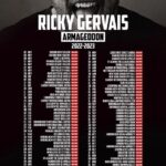 Ricky Gervais Instagram - #Armageddon is my favourite ever tour. It’s broken loads of box office & attendance records around the world & I can’t wait for you watch it on Netflix 😂