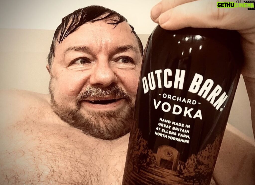 Ricky Gervais Instagram - People say to me “Rick, you’re an intelligent, educated, globally loved influencer & role model to millions. Knowing the dangers of alcohol, why do you still drink every day?” And I say “Because I’m not a quitter” 👊#Inspirational #dutchbarn