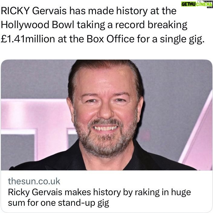 Ricky Gervais Instagram - Still seems surreal