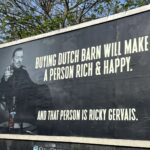 Ricky Gervais Instagram - @rickygervais posted this image which we decided to turn into a billboard. And we couldn’t think of a better place to put this than Slough 🙈