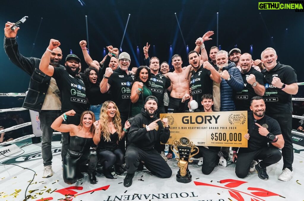 Rico Verhoeven Instagram - HISTORY HAS BEEN MADE 👑 The glory heavyweight Grand Prix, what a night it was. I want to thank everybody that came out and supported us, hope you guys had fun. But also the fans that streamed glory through whatever platform you were watching it on thanks to all of you the sport is only growing and getting bigger. To all the competitors in the tournament what a memorable night this was 🔥 you guys are piece by piece at the very top of the sport and you can be proud of that. Now my team, friends, family and loved once’s……where do I start I can’t thank you guys enough for always being there for me in good, bad, hard and easy times. I really feel we walked through fire 🔥 last night……..that’s because of you……..every single one of you has an impact on my life, the way you impact it is not important what is important is this message, this moment……..THANK YOU 🙏🏻 I might not say it enough but you guys are amazing. What a night……….🥲🤩🎉🤯 CHEERS 🍾🥂 I love you ❤️ -RV-