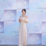 Riho Yoshioka Instagram - "TASAKI "70周年おめでとうございます💎🤍 #PR #TASAKI @Tasaki_intl @chibakey @tomokookada