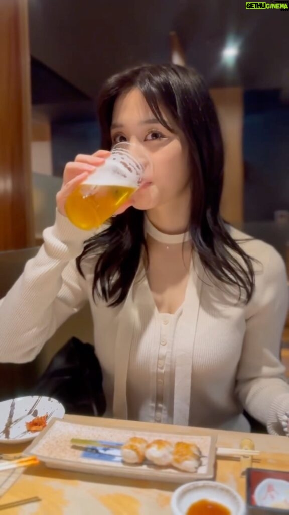 Rin Takahashi Instagram - ビールと焼き鳥🍺最高だよね🍺🫶