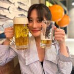 Rin Takahashi Instagram – 季節を問わずビールは最高ですね🍺🍺🍺