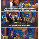 Robin Roberts Instagram - Padel, pickleball or tennis? @robinrobertsgma shares some cautionary advice for anyone before they pick up a racket...