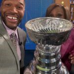 Robin Roberts Instagram - Keeping a close eye on the #stanleycup and on @michaelstrahan 👁️👁️