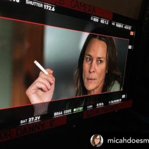 Robin Wright Instagram - Devil’s Peak @devilspeakmovie is out now! Loves working with my son @at_easeladies and such a great crew! @micahdoesmakeup 🙏