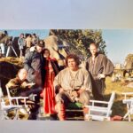 Robin Wright Instagram - The Princess Bride Monday memories, it would seem! Here we caught Wallace Shawn lunching, the rest of us posing, on location in #bakewell What a magical experience! #magic Simply the best cast and crew who I am missing so much! 🥲 Here, Rob, Andre, Cary & Wallace…😘 love from your #princessbride #truelove #asyouwish