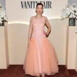 Rosamund Pike Instagram - LA DREAMING… night before the @goldenglobes . Lights of Los Angeles never fail to transfix me. A night to play in a @mollygoddard dress of dreams. We had FUN! Styling @leithclark makeup @melaniemakeup hair @davidebarbieri_ dress @mollygoddard jewellery @repossi shoes @jimmychoo @saltburnfilm
