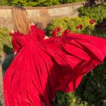 Rosamund Pike Instagram – Poppy dress for the wedding of a Poppy