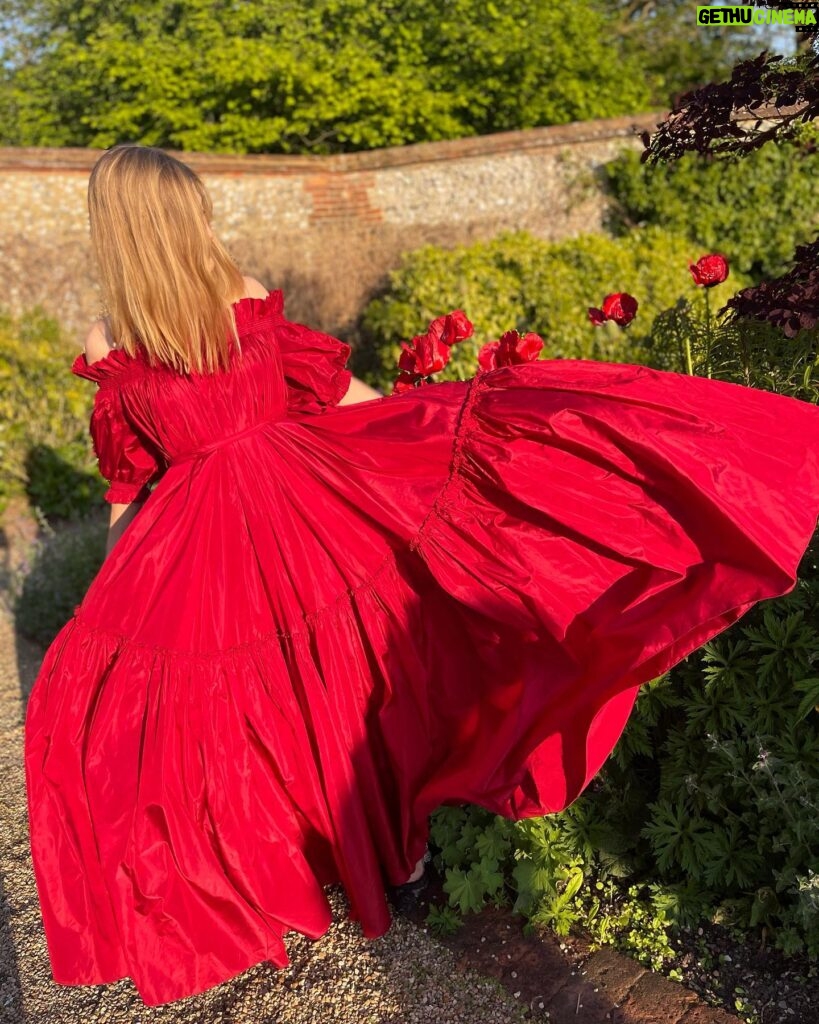 Rosamund Pike Instagram - Poppy dress for the wedding of a Poppy