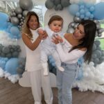 Rosie McClelland Instagram - Happy 1st Birthday to our adorable River, I love you and your mummy so much, just can’t believe you are one already! Get ready for lots of fun with your party auntie 🤍🩵