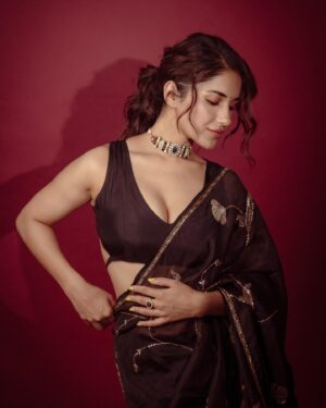 Ruhani Sharma Instagram - 🍩 
.
.
.
.
📸 @puchi.photography 
MUA @makeuphairbyrahul 
Saree @raw_mango 
Jewellery @the_jewel_gallery
Styling @manogna_gollapudi
Assisted by @sai_mad_max1